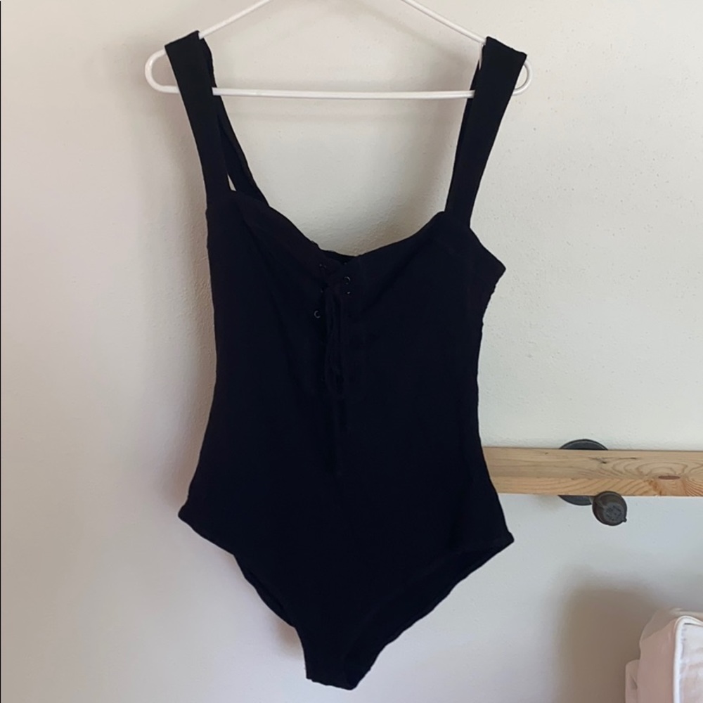 Free people black bodysuit.